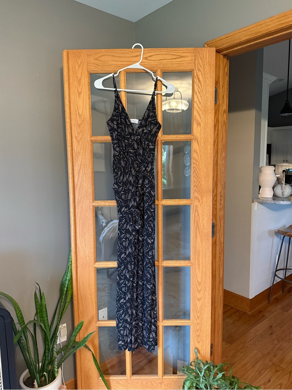 Kaileigh Black Floral Jumpsuit with V-Neck